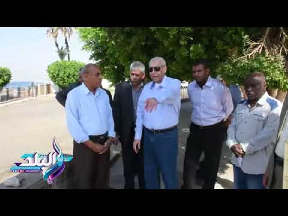صدى البلد | حجازى يتابع أعمال تطوير وتجميل كورنيش النيل القديم بأسوان