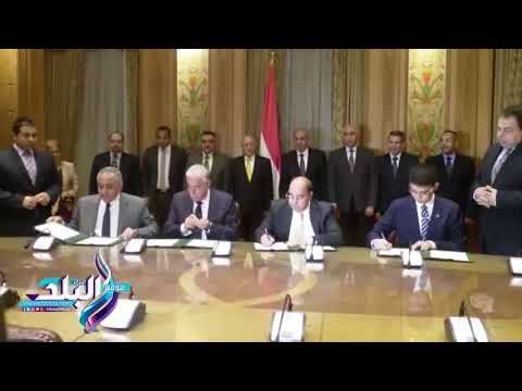 صدى البلد | العصار و قابيل يشهدان توقيع مذكرة تفاهم لتطوير المنطقة الصناعية بأبو زنيمة
