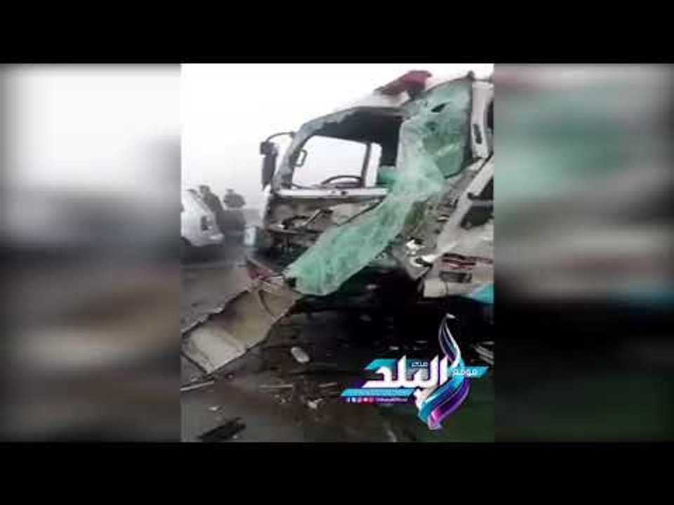 صدى البلد | حادث «الصحراوي» الذي أودي بحياة 4 وأصاب 39 آخرين في "الشبورة"