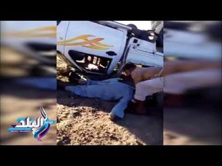 صدى البلد | اصابة 2 فى تصادم سيارة ودراجة نارية بالشرقية