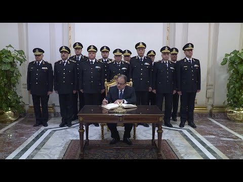 صدى البلد | وزير الداخلية وأعضاء المجلس الأعلى يسجلون كلمة شكر للرئيس بمناسبة عيد الشرطة