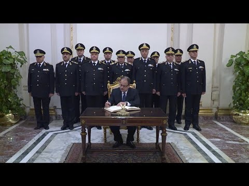 صدى البلد |  وزير الداخلية وأعضاء المجلس الأعلى يسجلون كلمة شكر للرئيس بمناسبة عيد الشرطة