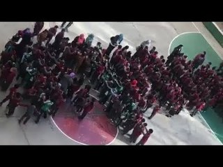 صدى البلد |  تدريب عملي لطلاب مدرسة لمواجهة المخاطر