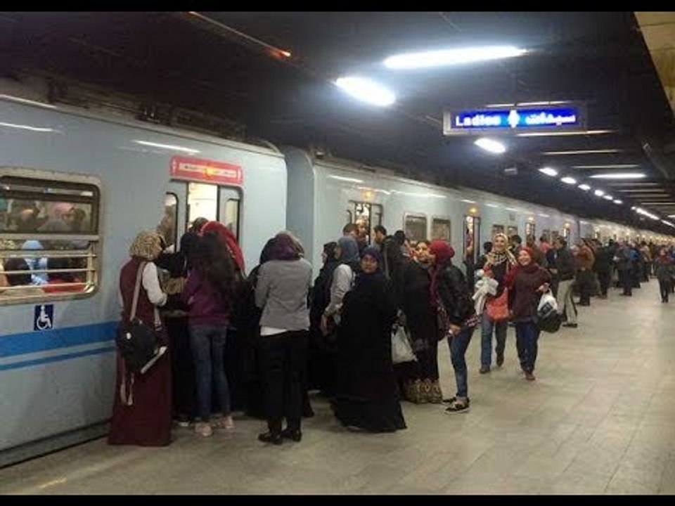 صدى البلد | إسدال الستار عن التماثيل الفرعونية لمحطة السادات بعد 7 سنوات
