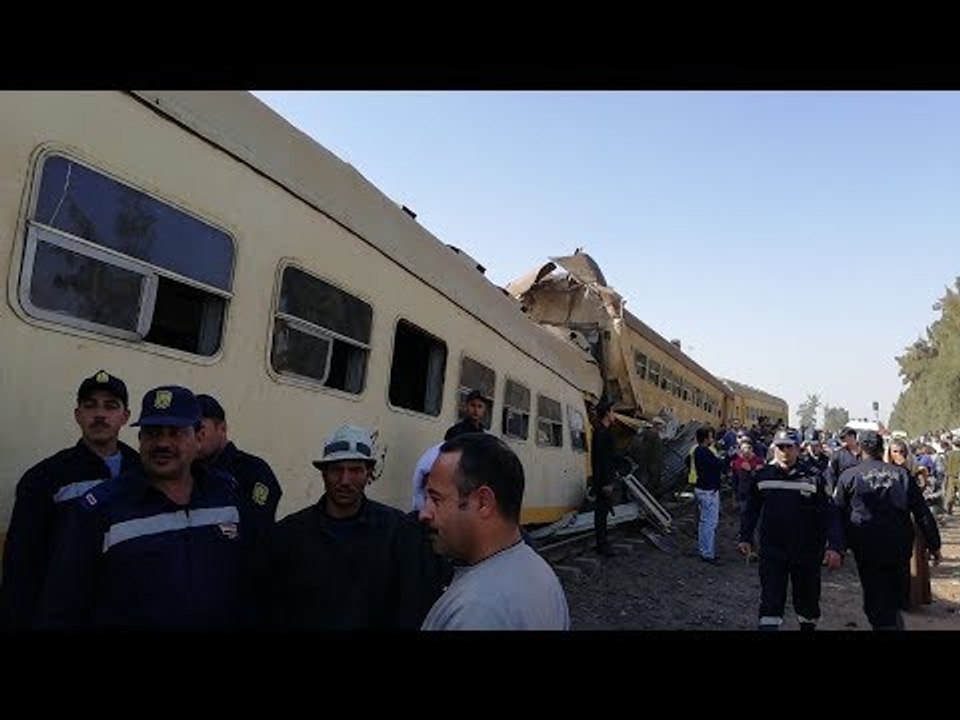 صدى البلد |  في موقع حادث البحيرة.. أهالي «أبو الخاوي» يروون كارثة القطار 678