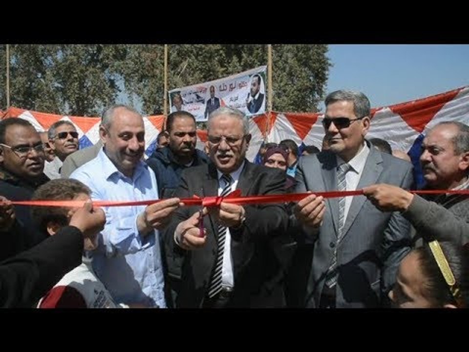 صدى البلد | محافظ المنيا يفتتح محطة رفع صرف صحي وإحلال وتجديد كوبري العباسية
