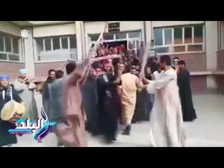 صدى البلد | أخر تقاليع خفلة التخرج لطلاب جامعة أسيوط