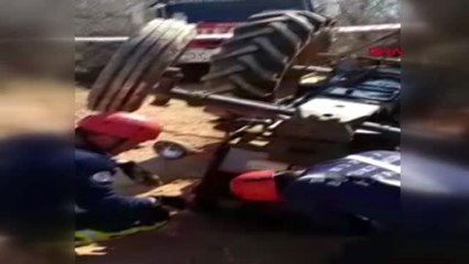 Denizli Devrilen Traktörünün Altında Can Verdi