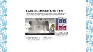 KOHLER Vault 15 Single Bowl 18Gauge Stainless Steel Entertainment Bar Secondary sink with