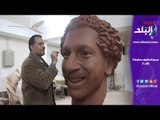 صدى البلد | محسن سليم ينتهي من نحت تمثال محمد صلاح بعد 250 ساعة عمل
