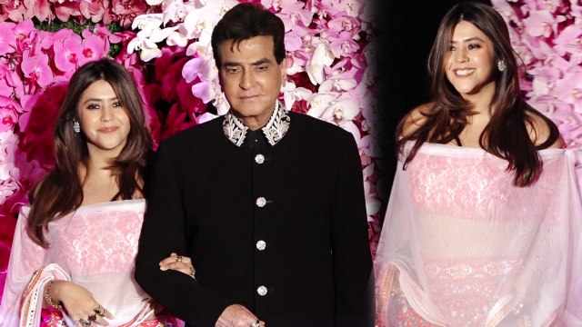 Ekta Kapoor & Jeetendra attend Akash Ambani & Shloka's reception: Watch video |FilmiBeat
