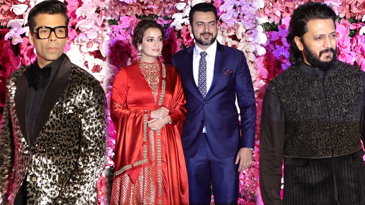 Karan Johar, Dia Mirza & others attended the Akash Ambani & Shloka Mehta's Reception| FilmiBeat