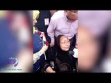 صدى البلد | والدة ضابط علي كرسي متحرك تبكي الناخبين أمام لجنة بالزقازيق