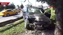 Ümraniye TEM otoyolunda trafiği kilitleyen kaza