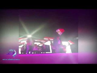 صدى البلد | عمرو مصطفى يشعل ميدان رابعة احتفالا بفوز السيسى