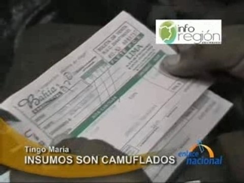 INSUMOS SON CAMUFLADOS - TINGO MARÍA