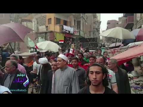 صدى البلد | شاهد .. مسيرة ضخمة في مغاغة احتفالا بالانتخابات الرئاسية