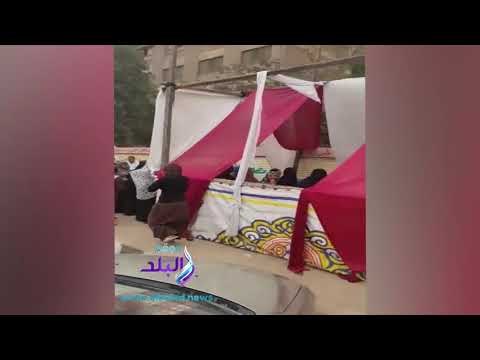 صدى البلد | الانتخابات الرئاسية 2018 .. حماس «الناخبين» يشتعل بأغنية «أبو الرجولة» بمدرسة كفر العلو