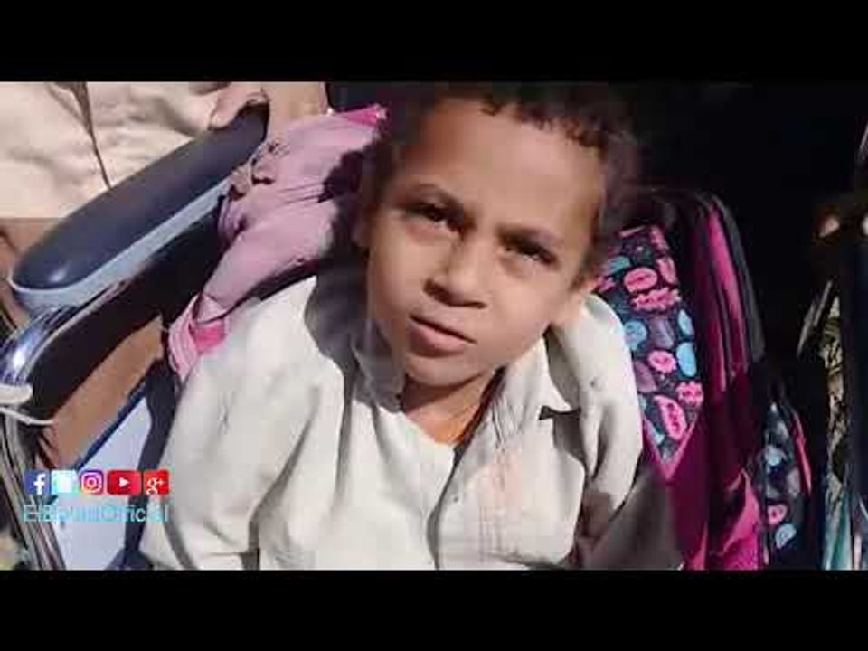 صدى البلد | «فتحي تلميذ الإبتدائي ببني سويف»..أمشي علي كرسي متحرك واتمني ان أكون طبيب