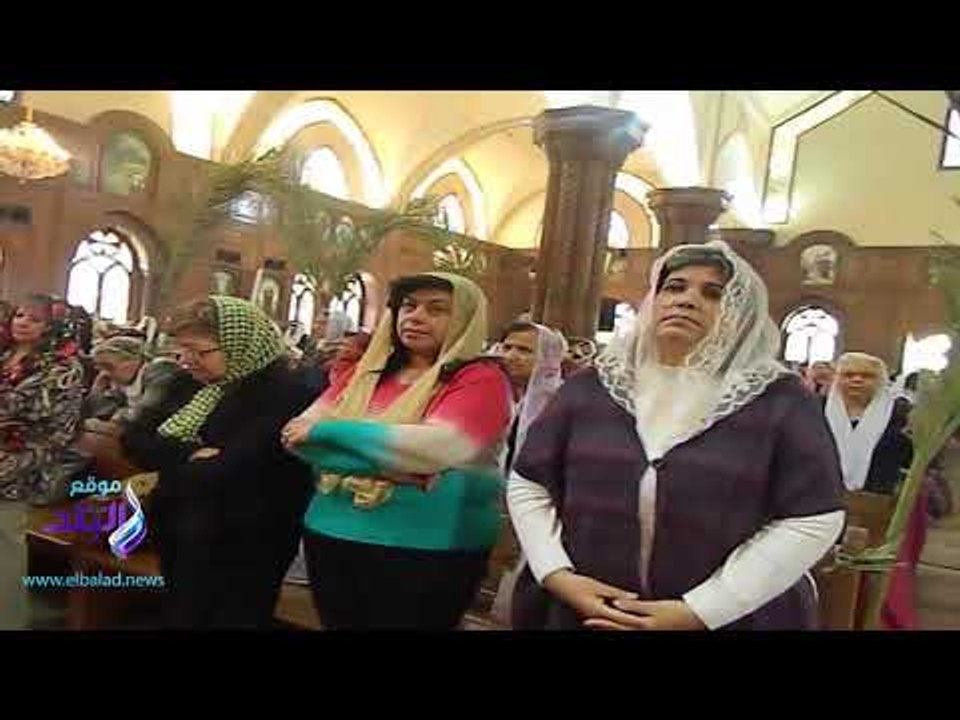 صدى البلد | احتفالات كنيسة الشهيد مار جرجس بالفيوم بأحد الشعانين