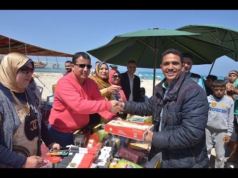 صدى البلد |مسابقات رياضية وترفيهية على شواطئ مطروح احتفالا بشم النسيم