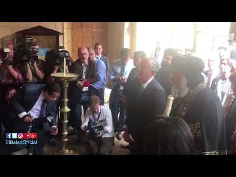 صدى البلد | الرئيس البرتغالي يضع إكليل من الزهور علي تذكار شهداء البطرسيةً