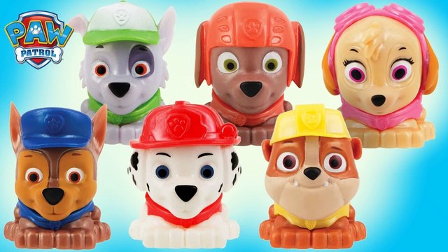 6 Paw Patrol Mashems - Complete Chase Marshall Rubble Rocky Zuma Skye - Unboxing Demo Review