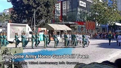 Philippine Army Honor Guard Drill Team at the 122nd Anniversary Info Caravan