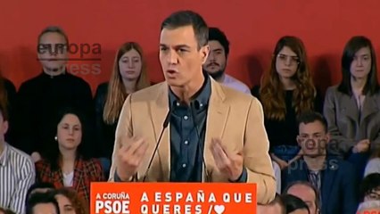 Pedro Sánchez critica a "las tres derechas" en La Coruña.