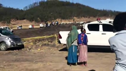 Footage shows wreckage of fatal Ethiopian Airlines crash