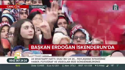 Başkan Erdoğan, İskenderun'da konuşma yapıyor