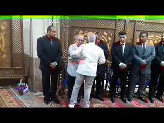 صدى البلد | حلمي طولان فى عزاء مجدي السيد نجم نادي الزمالك الأسبق