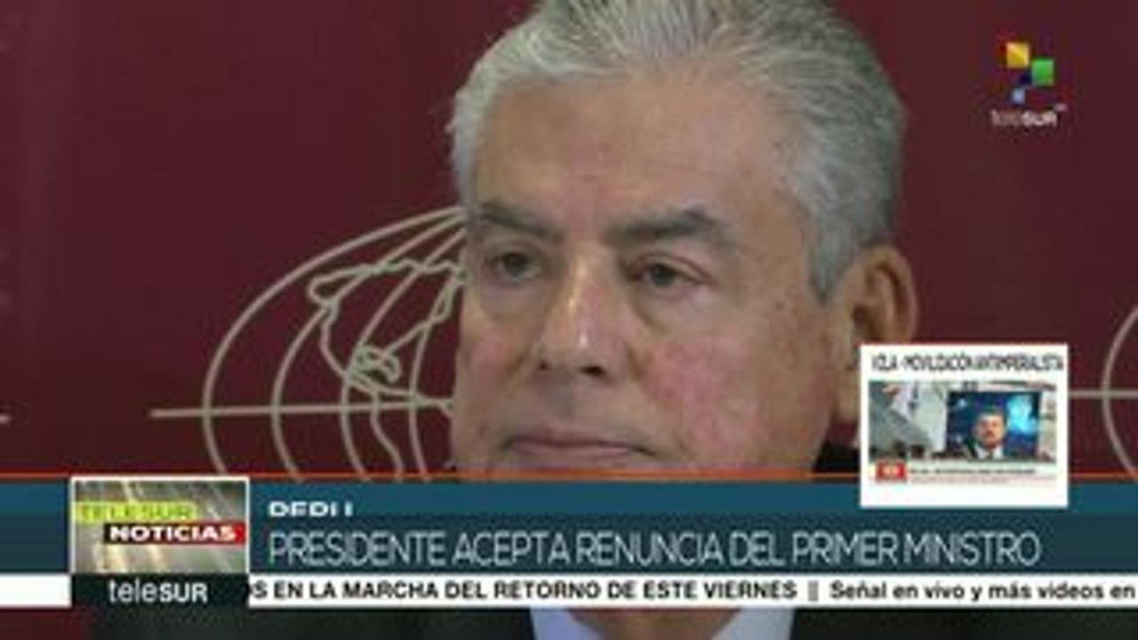 Perú: presidente Viscarra acepta renuncia de su primer ministro
