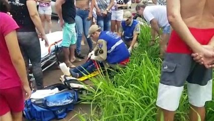 Batida de trânsito deixa mulher ferida no Parque Verde