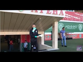 صدى البلد | كاس العالم  .. لاعبي منتخب مصر قبل انطلاق المران في جروزني