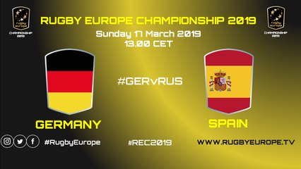 GERMANY / SPAIN - RUGBY EUROPE CHAMPIONSHIP 2019