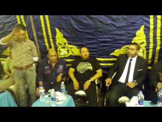 صدى البلد | طارق الشيخ وشعبان عبد الرحيم في عزاء مجدى طلعت