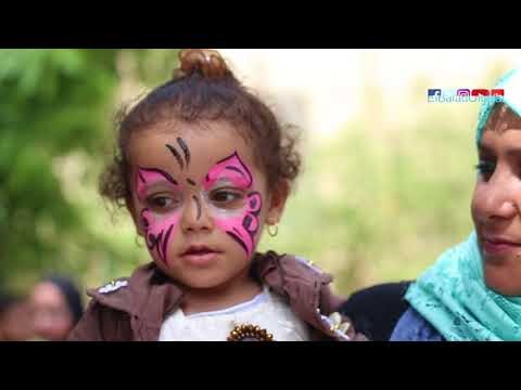 صدى البلد | الأطفال يرسمون الحيوانات على وجوههم في ثاني أيام العيد