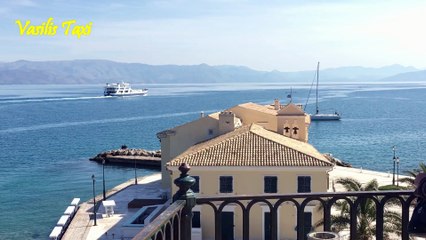 Corfu Faliraki overlooking the island of Vido