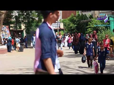 صدى البلد | زحام على بوابات حديقة الحيوان فى ثانى أيام العيد