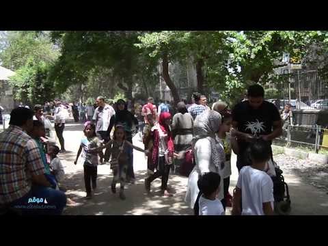 صدى البلد | استمرار توافد المواطنين على حديقة الحيوان ثالث أيام العيد