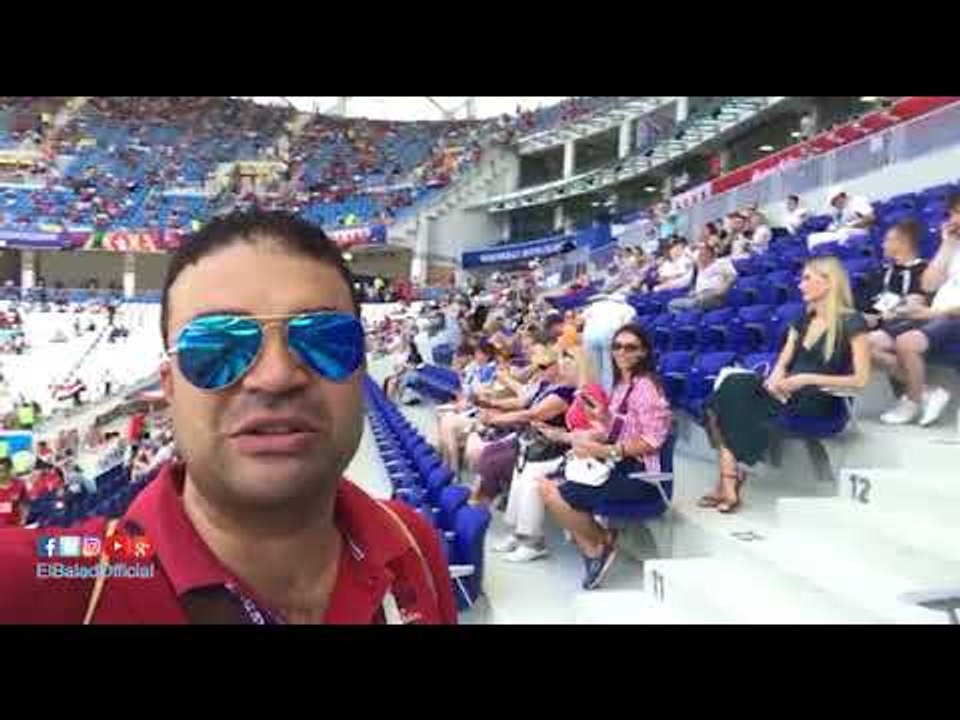 صدى البلد |  مراسل صدي البلد يوضح الاستعدادات النهائية قبل مباراة مصر و السعودية