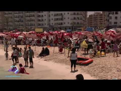 صدى البلد | فى ثالث ايام العيد اقبال كبير على الشواطئ بمطروح