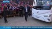 Sergio Ramos, durante la llegada del Real Madrid al José Zorrilla