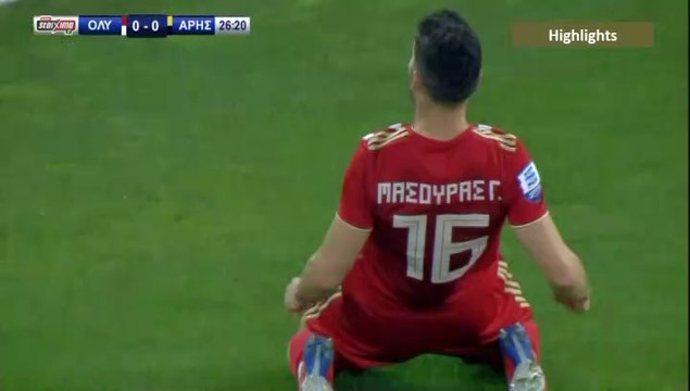 1-0 Giorgos Masouras Goal - Olympiakos vs Aris 10.03.2019 [HD]