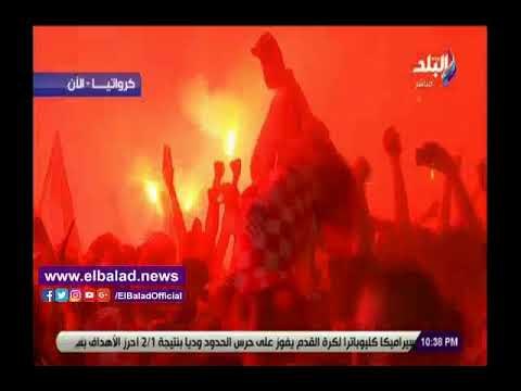 صدى البلد | احتفالات الجماهير الكرواتية بصعود فريقها لنهائي كأس العالم