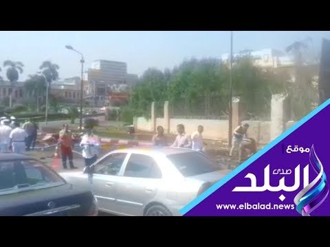 صدى البلد | مدير أمن الجيزة يصل موقع حادث حريق سيارتين بمطلع كوبري أكتوبر