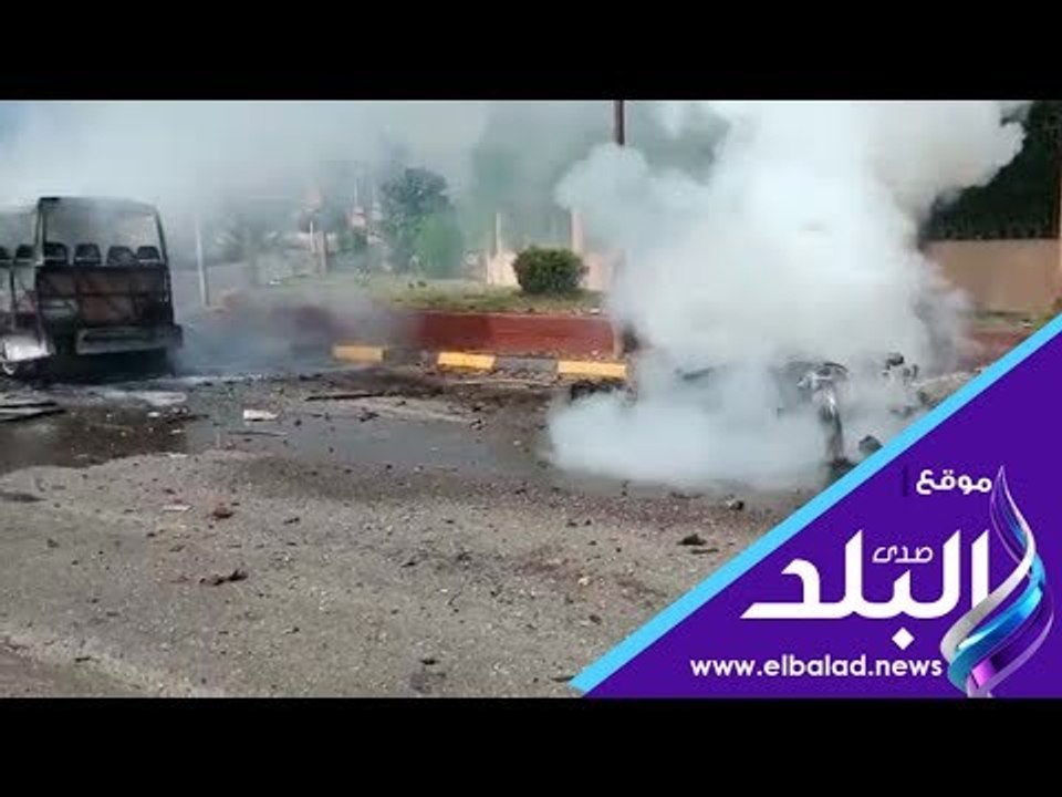 صدى البلد | انفجار سيارة بمطلع كوبرى أكتوبر