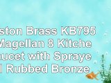 Kingston Brass KB795SP Magellan 8 Kitchen Faucet with Sprayer Oil Rubbed Bronze