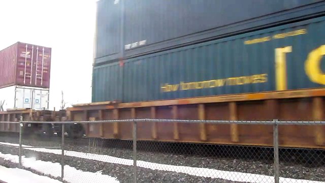 CSX Stack Train near Destiny USA with one engine in Rear End